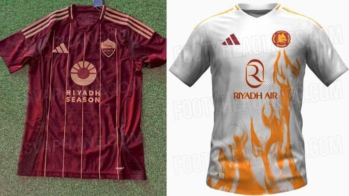 Jersey kandang dan tandang baru AS Roma.