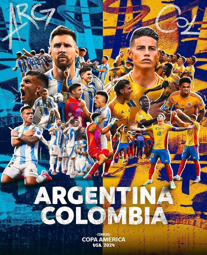 Prediksi Skor Argentina vs Colombia, Final Copa America Kick-Off 15 Juli 2024